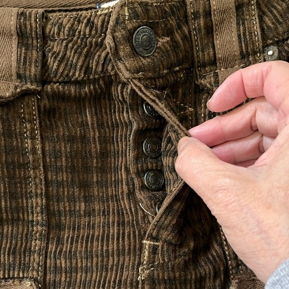 WE THE FREE PEOPLE Sz 24 THE LONDON CALLING SLOUCHY CORD PANTS SANDSTONE New - Picture 5 of 16